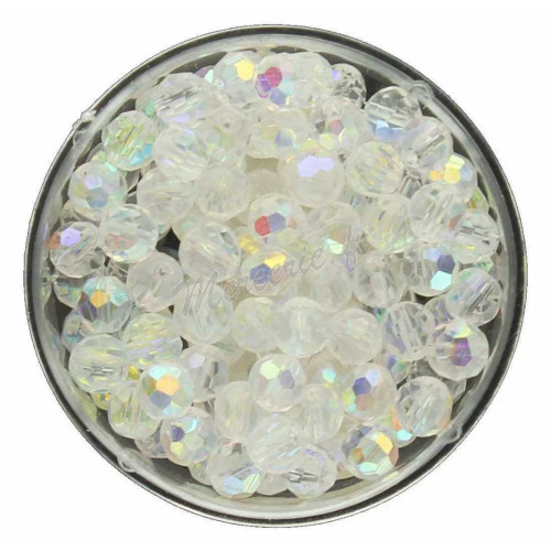 Rocailles En Verre Rond Transparent Effet Aurore Boréale - Diamètre 2,3 Mm (taille 10/0), Lot De 500 G Pour Création De Bijoux Et Loisirs Créatifs - 10