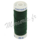 Fil élastique lastex bobine de 20m - Vert foncé