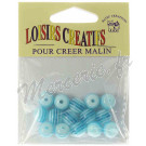 15 perles polyester rondes 10mm